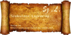 Szekulesz Leonarda névjegykártya